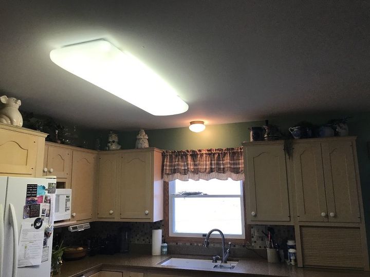 Ideas For Replacing A Kitchen Fluorescent Light Fixture Hometalk - How To Replace A Ceiling Fluorescent Light Fixture