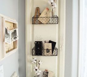 diy farmhouse style chicken wire basket shelf