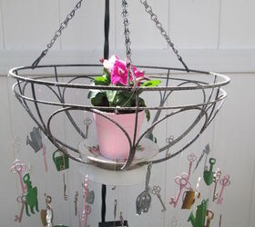 s 22 clever wind chimes you can make, Potted Hanging Wind Chime