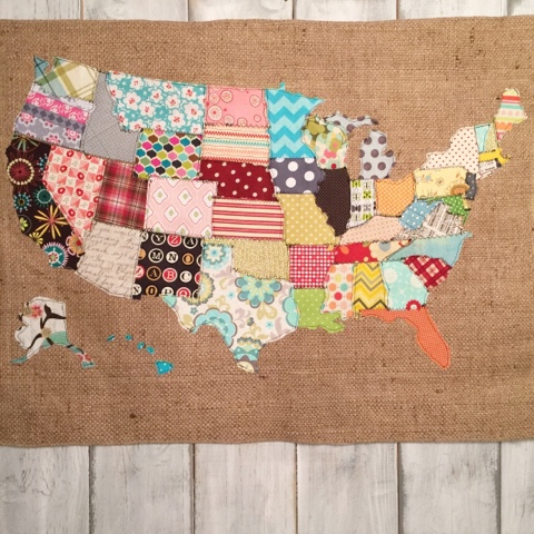 s don t throw away your fabric scraps before you see these 13 ideas, Cut them into a map of USA