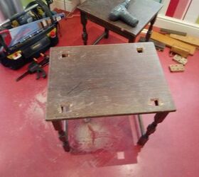 simple work bench from a nest of tables
