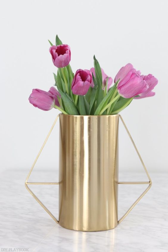 a simple trick to make your tulip arrangement pop