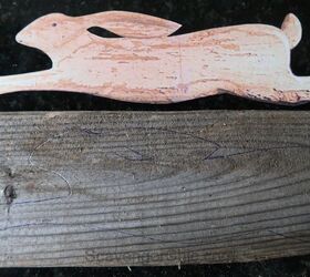 pallet wood folk art rabbit