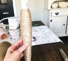 diy twine carrots out newspaper