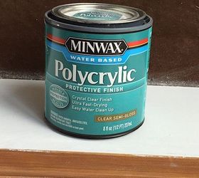 discarded drawer to wall craft organizer, Polycrylic Protection