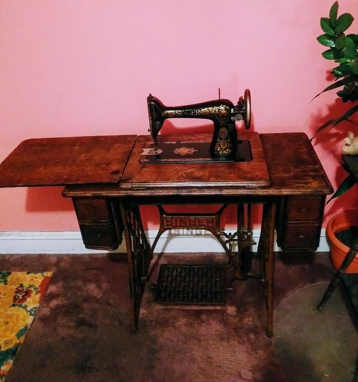 refurbished vintage singer sewing machine