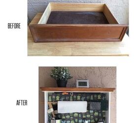 discarded drawer to wall craft organizer, Drawer Discard to Creativity Companion