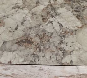 any ideas to disguise the dark edge on laminate countertop