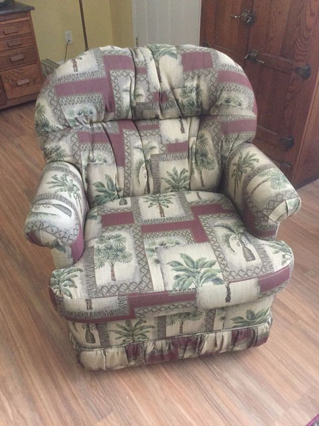 painted chair with unicorn spit