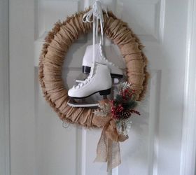 frugal four season burlap wreath, DIY Winter Wreath