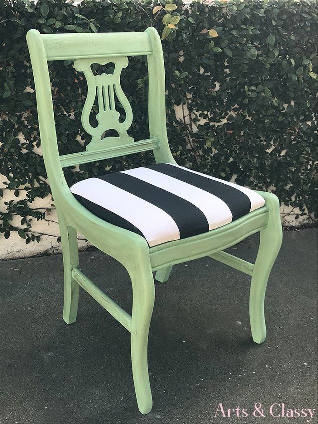 lyre back chair find gets a colorful makeover