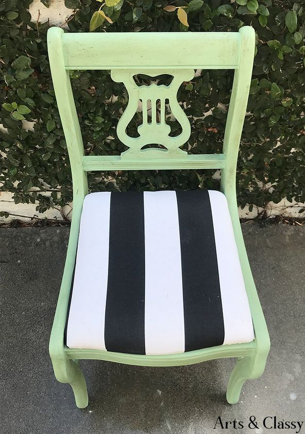 lyre back chair find gets a colorful makeover