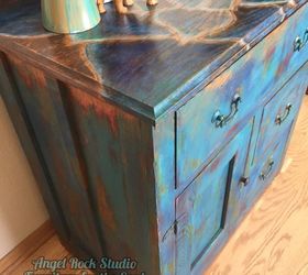 shades of blue unicorn spit cabinet makeover