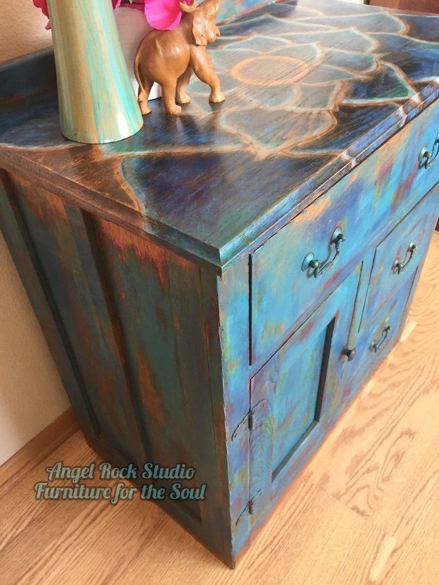 Shades Of Blue Unicorn Spit Cabinet Makeover Hometalk