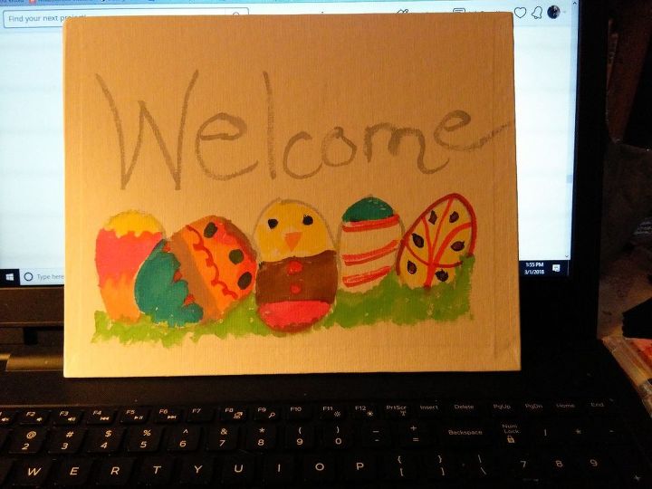 updating my front door for easter