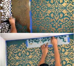 how to stencil a wallpaper look for less