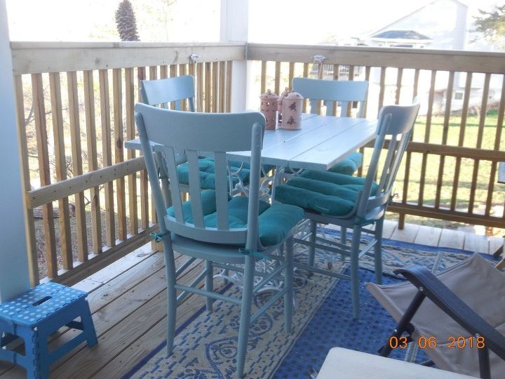 mesa y sillas para el porche, Terminado