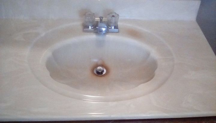 can i paint a bathroom sink that is faux marble and plastic