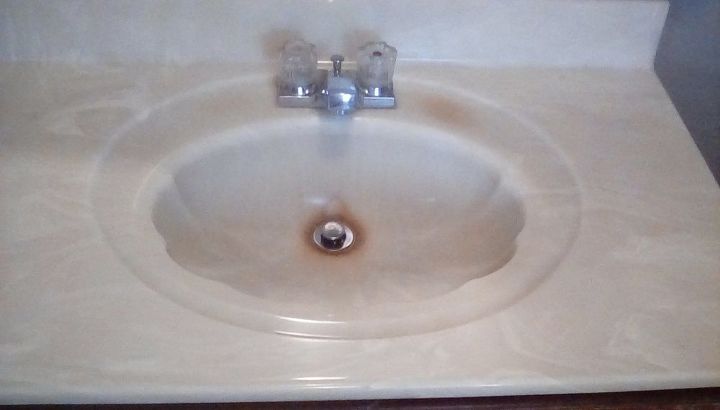 can i paint a bathroom sink that is faux marble and plastic