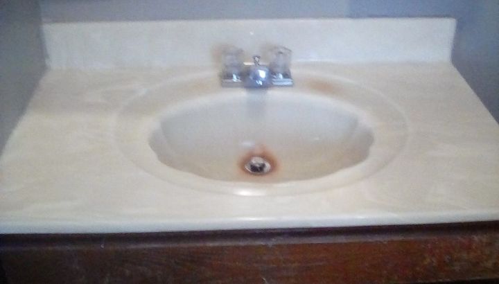 can i paint a bathroom sink that is faux marble and plastic