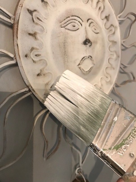 rusty sunshine wind chime gets a fresh farmhouse look for front door