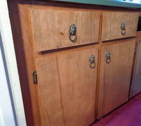 transform old flat cabinet doors, What my cabinets looked like before the redo