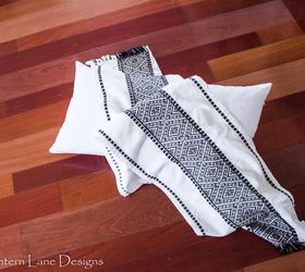 Funda de almohada sin coser usando un camino de mesa