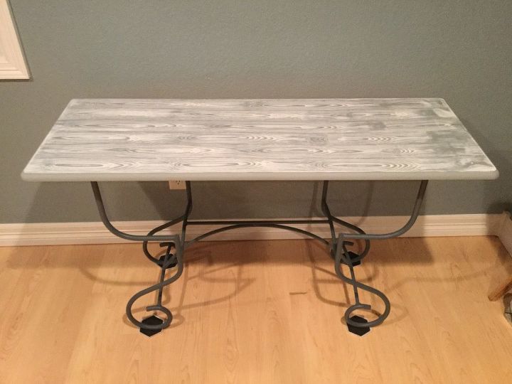 furniture up cycle faux wood grain table