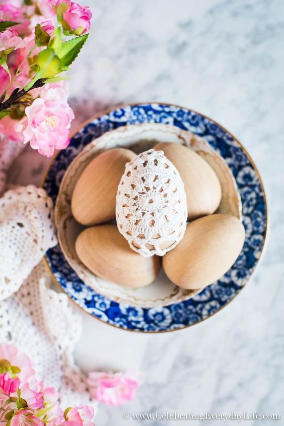 s quick easter egg ideas that are just too cute, Wrap them in a dainty doily