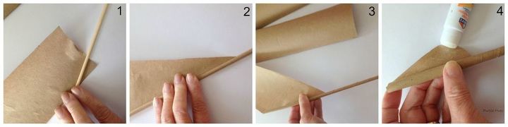 bandeja de papel craft marrn trenzado diy