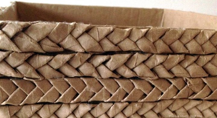 bandeja de papel craft marrn trenzado diy