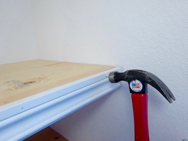 how to install open shelves in a nook