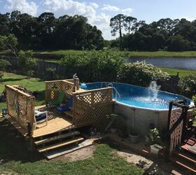 mejore su patio con estas 30 ideas ingeniosas, La construcci n de la cubierta de la piscina