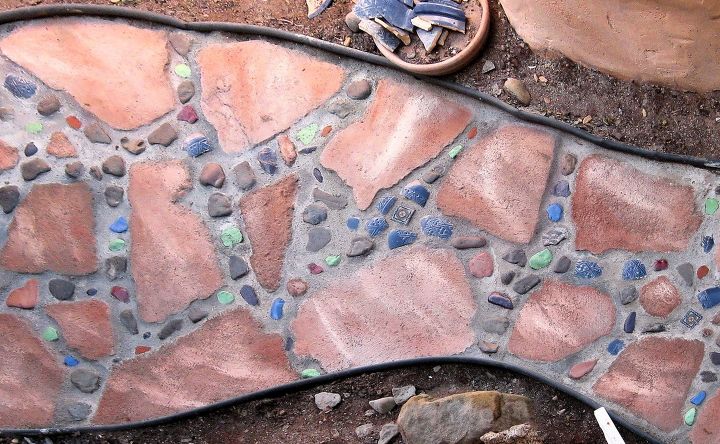 upgrade your backyard with these 30 clever ideas, Turn your walkway into a mosaic masterpiece