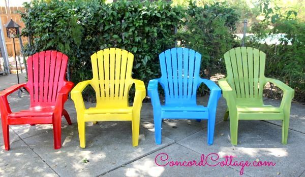 upgrade your backyard with these 30 clever ideas, Paint your plain plastic chairs
