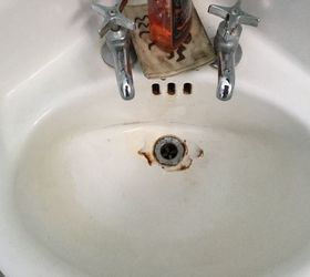 q can a 1940 corner porcelain over cast iron rusted sink be repaired