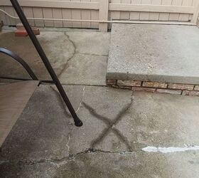 q how to easily improve small patio covered w cement