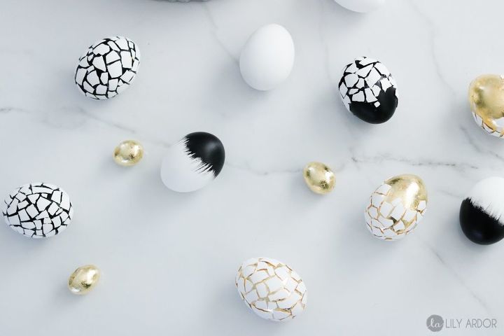 huevos de pascua con efecto craquelado formas divertidas de decorar