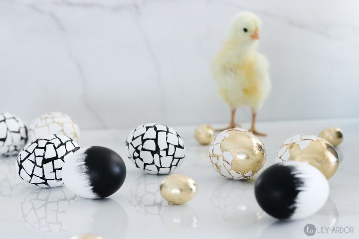 huevos de pascua con efecto craquelado formas divertidas de decorar