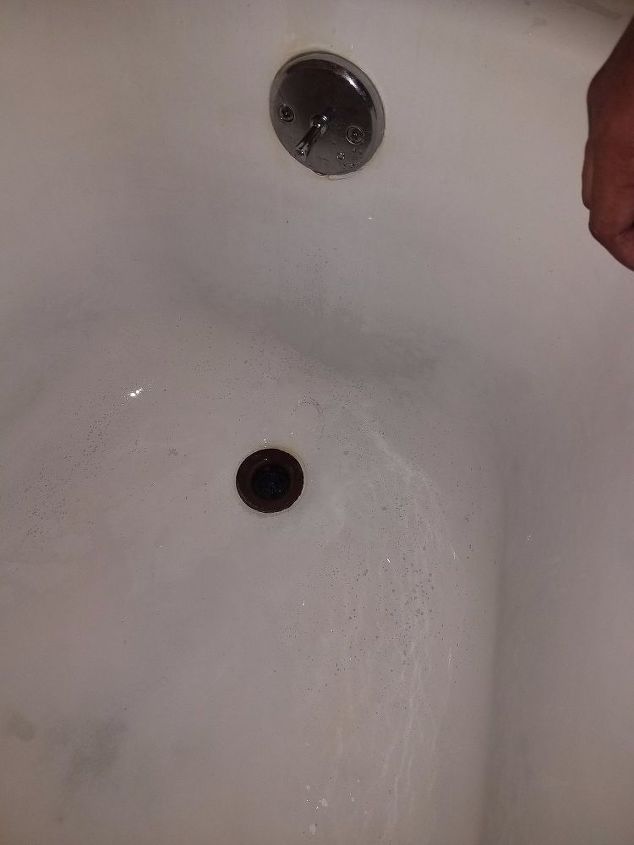 q how can i get the stains out of my tub
