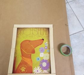 diy picture frame and backing using cardboard and wood shims