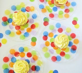 s update your plain dishes with these adorable ideas, Cute Confetti Plates