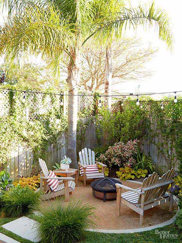 q how to make a small half moon patio