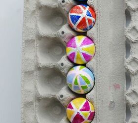 easter egg decorating idea using sharpies rubberbands