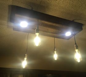 can lights in a home built rustic light fixture