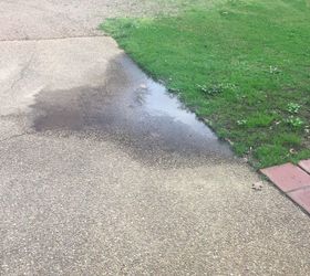 water collects on sidewalk help