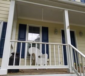 diy front porch railing replacement project, Porch railing replacement before
