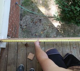 diy front porch railing replacement project, Measuring for baluster placement