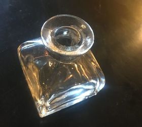 oil lamp from thrift store perfume bottle