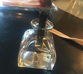 oil lamp from thrift store perfume bottle